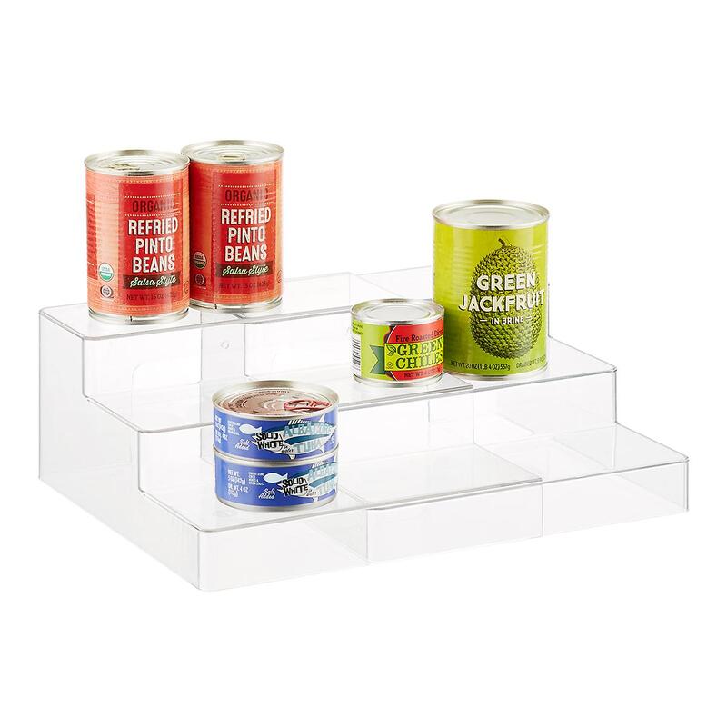 3-Tier Shelf for Kitchen Cabinet with Example Cans
