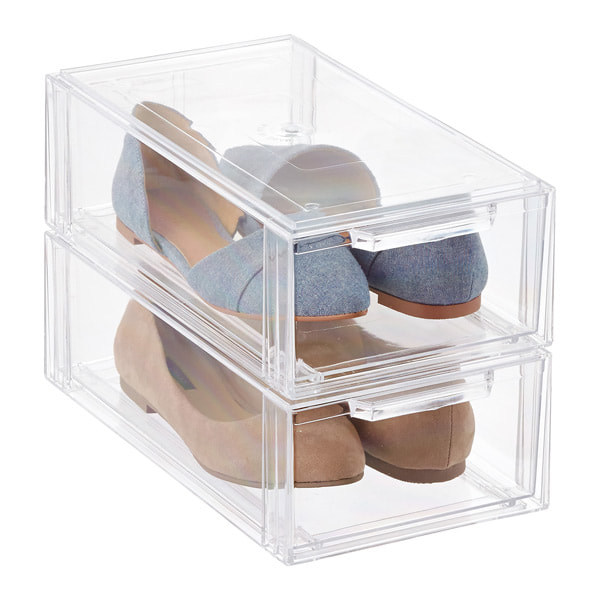 Clear Stackable Small Shoe Drawer to Improve Your Closet Storage System