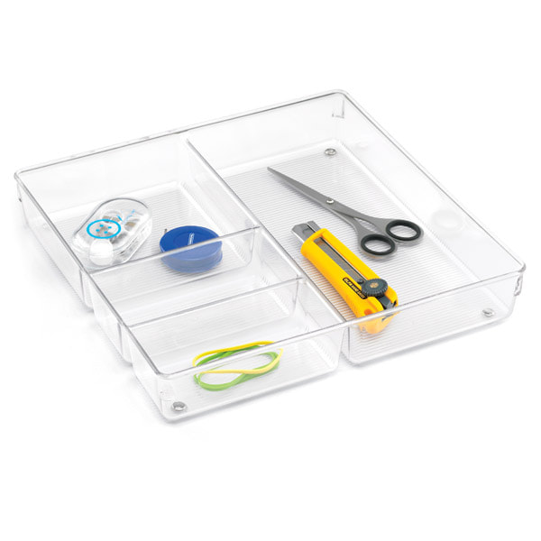 4-section drawer for office organizing