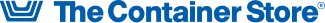 Logo for "The Container Store" in blue text on a white background.
